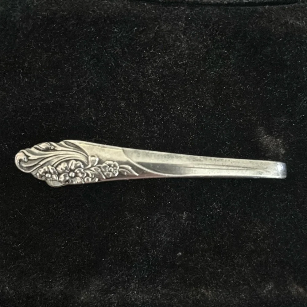 Vintage Silverware Pattern Moneyclip Evening Star by Comminity